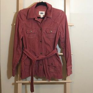Corduroy Jacket with Belt